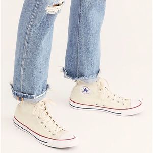 Ivory (off-white) high top converse